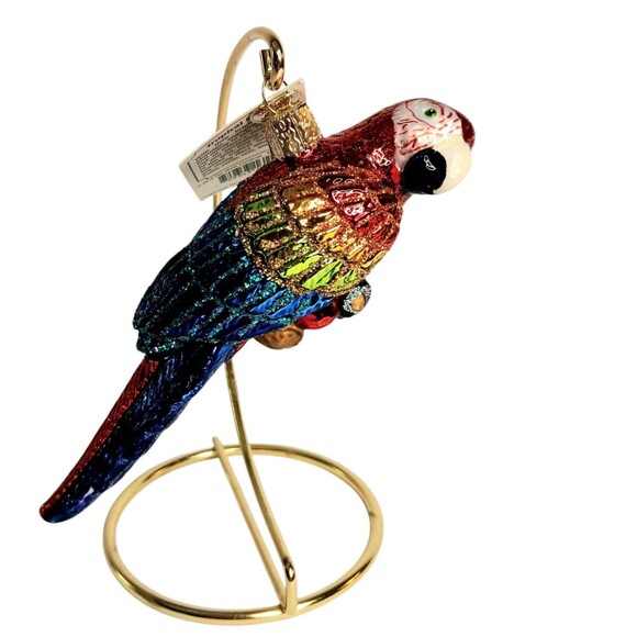 Old World Christmas Tropical Parrot Bird Glass Christmas Ornament 2018 New w Tag - Picture 1 of 13